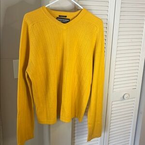 Vintage Abercrombie & Fitch Ribbed  Sweater Y2K Yellow Size L